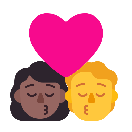 Beijo: Mulher, Pessoa, Tom de pele médio-escuro, Sem tom de pele para Microsoft Windows 11 24H2 August 2025 Update