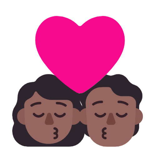 Beijo: Mulher, Pessoa, Tom de Pele Médio-Escuro para Microsoft Windows 11 24H2 August 2025 Update