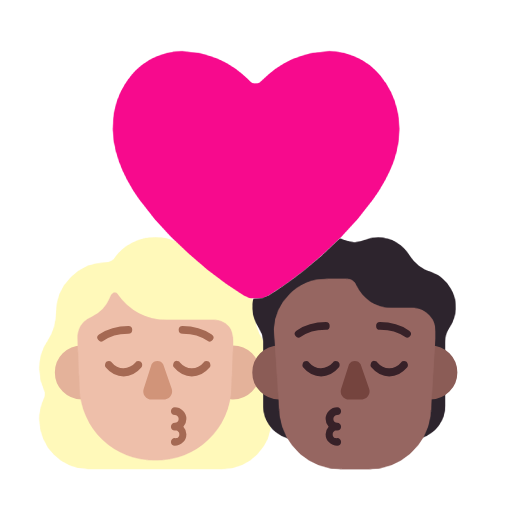 Beijo: Mulher, Pessoa, Tom de pele médio-claro, Tom de pele médio-escuro para Microsoft Windows 11 24H2 August 2025 Update