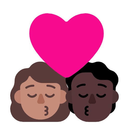 Kiss: Mulher, Pessoa, Tom de Pele Claro, Tom de Pele Escuro para Microsoft Windows 11 24H2 August 2025 Update