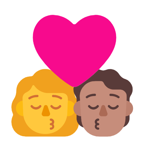 Beijo: Mulher, Pessoa, Sem Tom de Pele, Tom de Pele Médio para Microsoft Windows 11 24H2 August 2025 Update