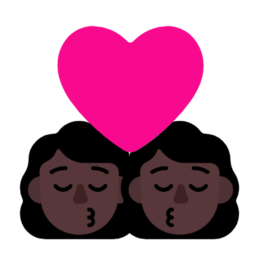 Beijo: Mulher, Mulher, Pele Escura para Microsoft Windows 11 24H2 August 2025 Update