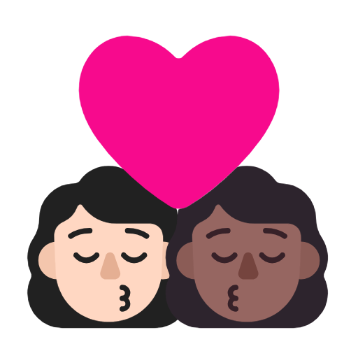 Beijo: Mulher, Mulher, Pele Clara, Pele Morena Escura para Microsoft Windows 11 24H2 August 2025 Update