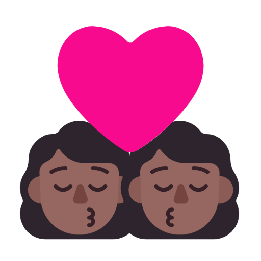 Beijo: Mulher, Mulher, Pele Morena Escura para Microsoft Windows 11 24H2 August 2025 Update