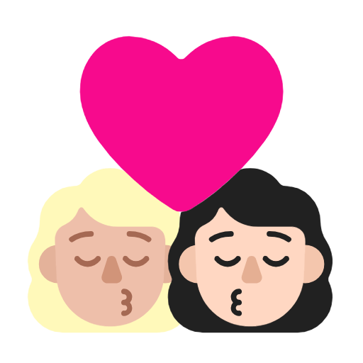 Beijo: Mulher, Mulher, Pele Morena Clara, Pele Clara para Microsoft Windows 11 24H2 August 2025 Update