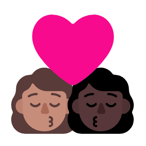 Beijo: Mulher, Mulher, Pele Morena, Pele Escura para Microsoft Windows 11 24H2 August 2025 Update