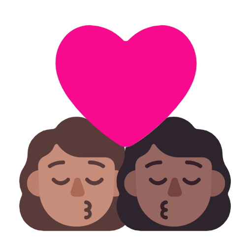 Beijo: Mulher, Mulher, Pele Morena, Pele Morena Escura para Microsoft Windows 11 24H2 August 2025 Update