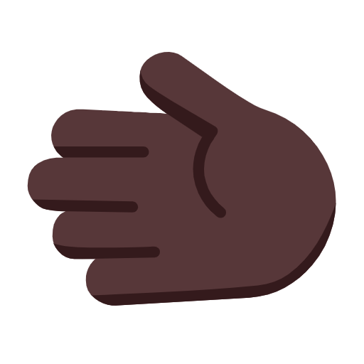 Рука ліворуч: дуже темний тон шкіри для Microsoft Windows 11 24H2 August 2025 Update