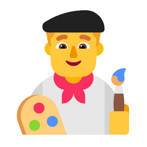 Чоловік-художник для Microsoft Windows 11 24H2 August 2025 Update