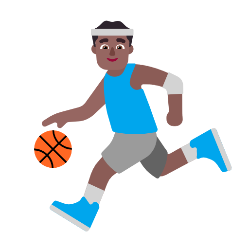 Homem Jogando Basquete: Pele Morena Escura para Microsoft Windows 11 24H2 August 2025 Update