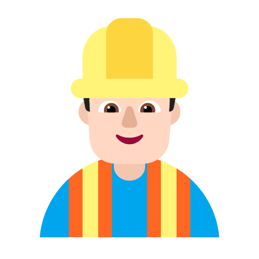 Чоловік-будівельник: дуже світлий тон шкіри для Microsoft Windows 11 24H2 August 2025 Update