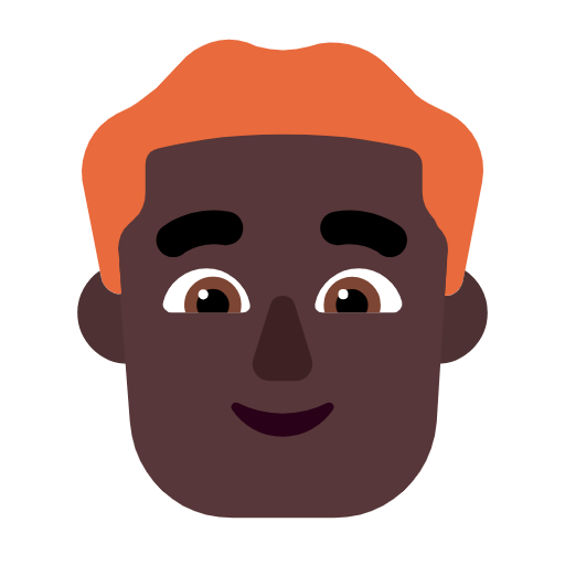 Homem: Pele Escura, Cabelo Vermelho para Microsoft Windows 11 24H2 August 2025 Update