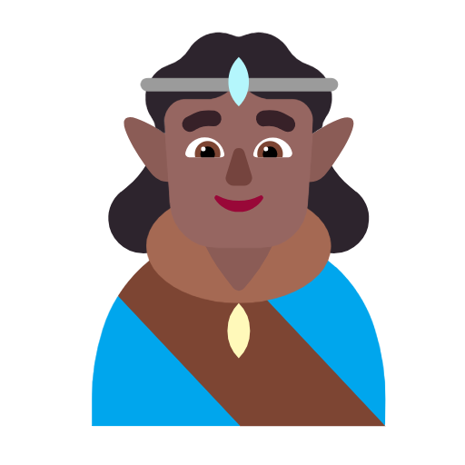 Elfo Homem: Pele Morena Escura para Microsoft Windows 11 24H2 August 2025 Update