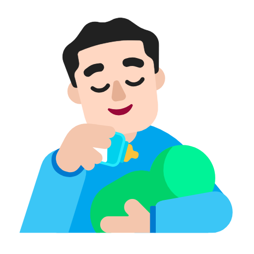Homem Alimentando Bebê: Pele Clara para Microsoft Windows 11 24H2 August 2025 Update
