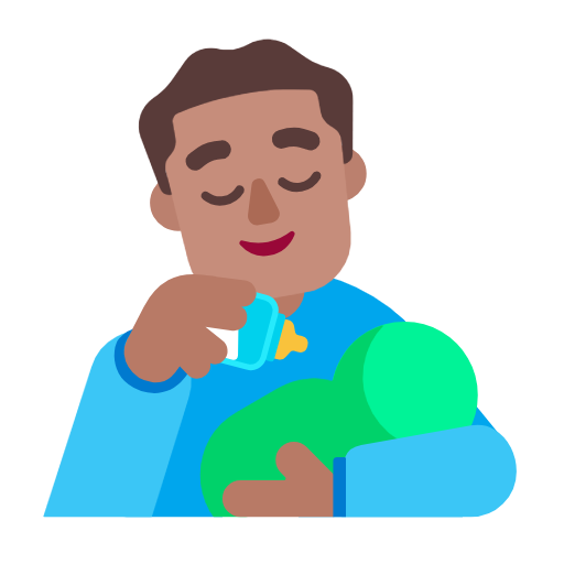 Homem Alimentando Bebê: Pele Morena para Microsoft Windows 11 24H2 August 2025 Update