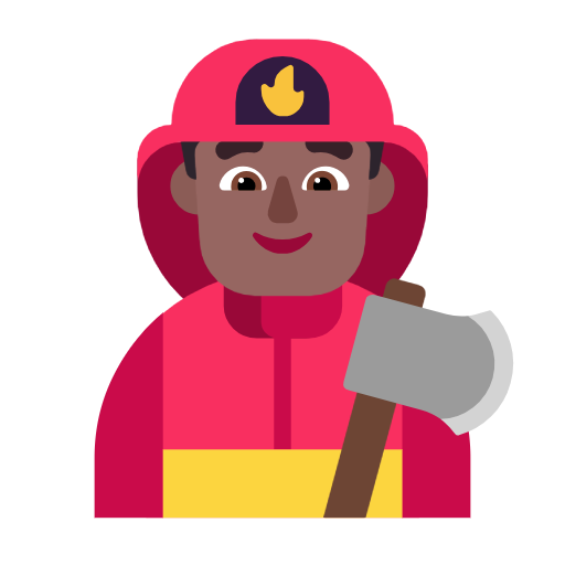 Man Firefighter: Medium-Dark Skin Tone para Microsoft Windows 11 24H2 August 2025 Update
