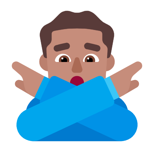 Homem Fazendo Gesto De “Não”: Pele Morena para Microsoft Windows 11 24H2 August 2025 Update