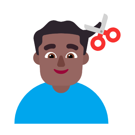 Homem Cortando O Cabelo: Pele Morena Escura para Microsoft Windows 11 24H2 August 2025 Update