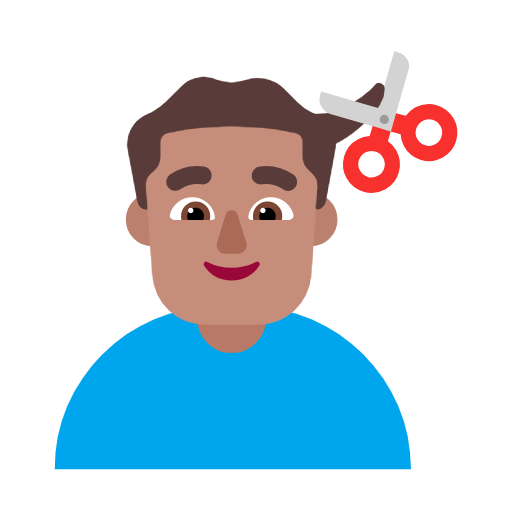 Homem Cortando O Cabelo: Pele Morena para Microsoft Windows 11 24H2 August 2025 Update