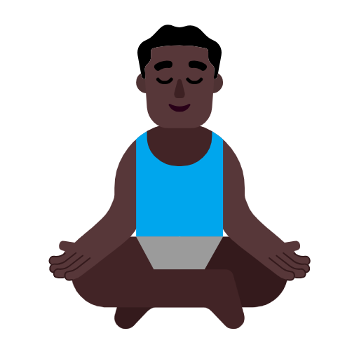 Homem Na Posição De Lótus: Pele Escura para Microsoft Windows 11 24H2 August 2025 Update