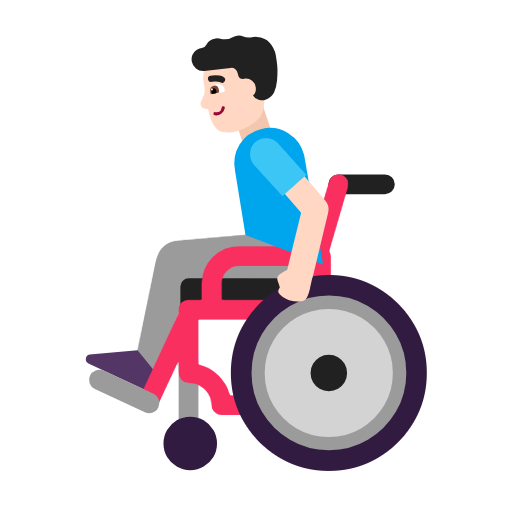 Homem Em Cadeira De Rodas Manual: Pele Clara para Microsoft Windows 11 24H2 August 2025 Update