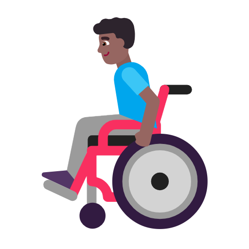 Homem Em Cadeira De Rodas Manual: Pele Morena Escura para Microsoft Windows 11 24H2 August 2025 Update