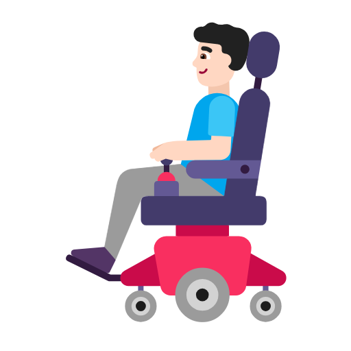 Homem Em Cadeira De Rodas Motorizada: Pele Clara para Microsoft Windows 11 24H2 August 2025 Update