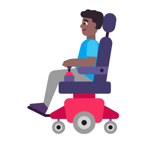 Homem Em Cadeira De Rodas Motorizada: Pele Morena Escura para Microsoft Windows 11 24H2 August 2025 Update