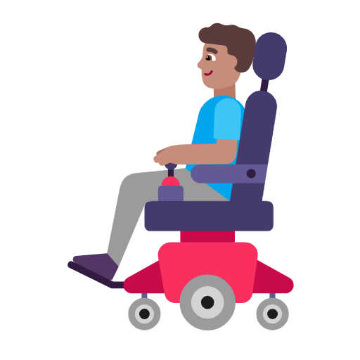 Homem Em Cadeira De Rodas Motorizada: Pele Morena para Microsoft Windows 11 24H2 August 2025 Update