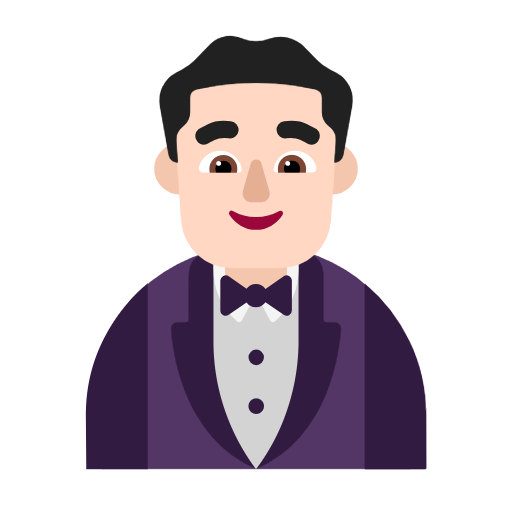 Чоловік у смокінгу: дуже світлий тон шкіри для Microsoft Windows 11 24H2 August 2025 Update