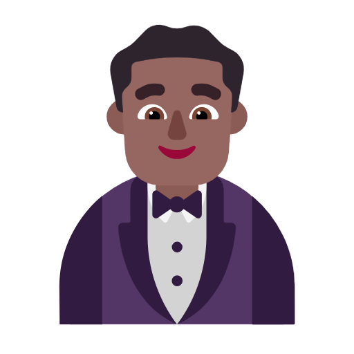 Homem De Smoking: Pele Morena Escura para Microsoft Windows 11 24H2 August 2025 Update