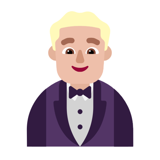 Homem De Smoking: Pele Morena Clara para Microsoft Windows 11 24H2 August 2025 Update