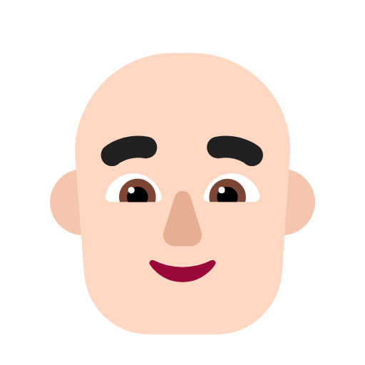 Homem: Pele Clara, Careca para Microsoft Windows 11 24H2 August 2025 Update