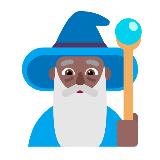 Homem Mago: Pele Morena Escura para Microsoft Windows 11 24H2 August 2025 Update