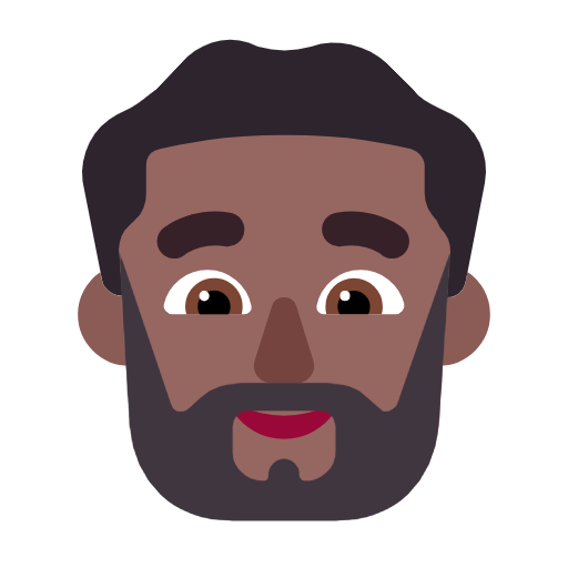 Homem: Barbudo: Pele Morena Escura para Microsoft Windows 11 24H2 August 2025 Update