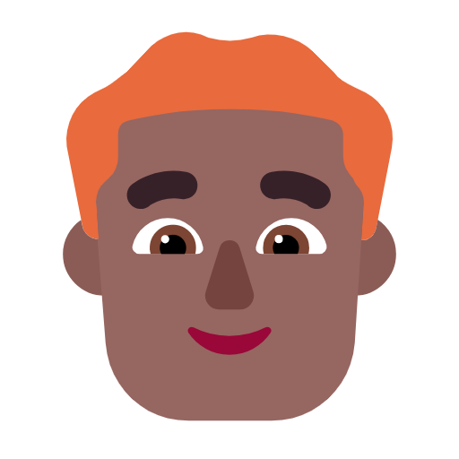 Homem: Pele Morena Escura, Cabelo Vermelho para Microsoft Windows 11 24H2 August 2025 Update