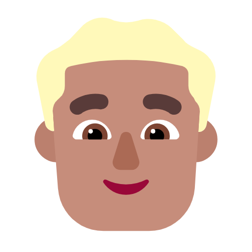 Homem: Cabelo Loiro: Pele Morena para Microsoft Windows 11 24H2 August 2025 Update