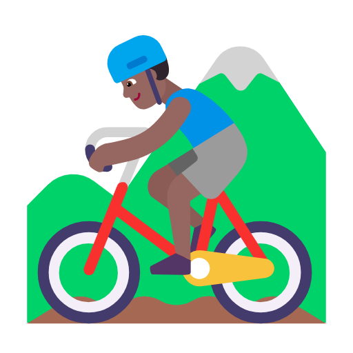 Homem Fazendo Mountain Bike: Pele Morena Escura para Microsoft Windows 11 24H2 August 2025 Update