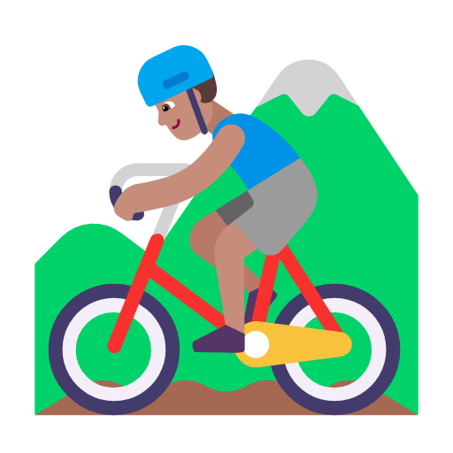 Homem Fazendo Mountain Bike: Pele Morena para Microsoft Windows 11 24H2 August 2025 Update