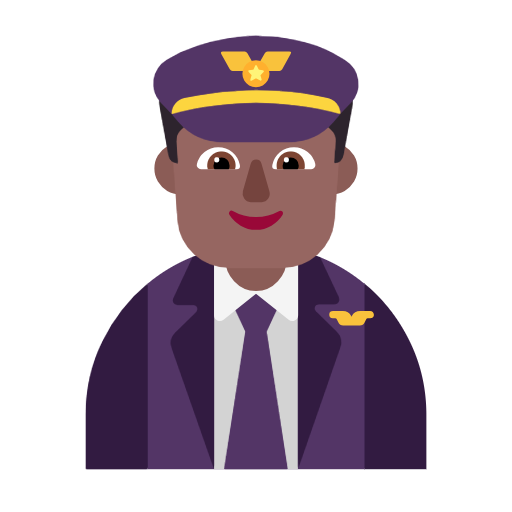 Piloto De Avião Homem: Pele Morena Escura para Microsoft Windows 11 24H2 August 2025 Update