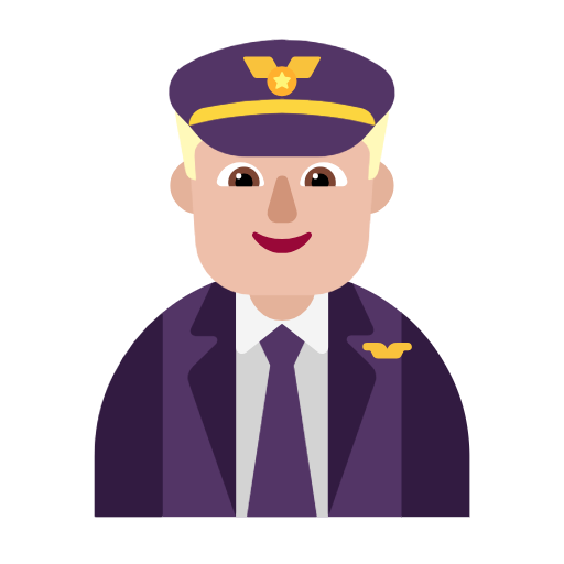 Piloto De Avião Homem: Pele Morena Clara para Microsoft Windows 11 24H2 August 2025 Update