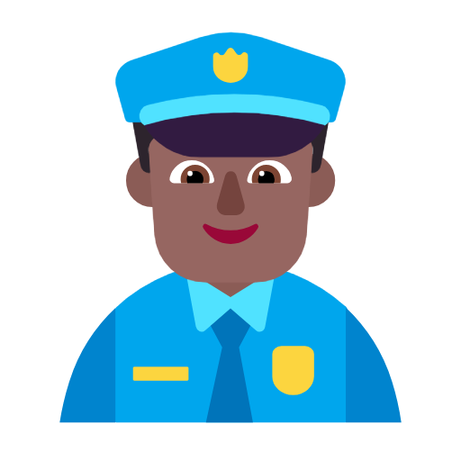 Policial Homem: Pele Morena Escura para Microsoft Windows 11 24H2 August 2025 Update