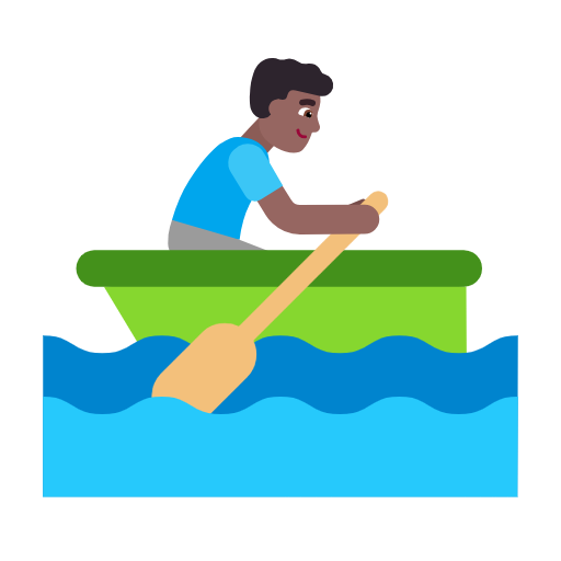 Homem Remando: Pele Morena Escura para Microsoft Windows 11 24H2 August 2025 Update