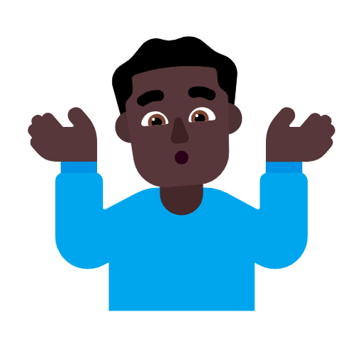 Homem Dando De Ombros: Pele Escura para Microsoft Windows 11 24H2 August 2025 Update