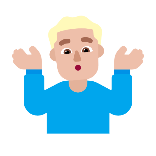 Homem Dando De Ombros: Pele Morena Clara para Microsoft Windows 11 24H2 August 2025 Update