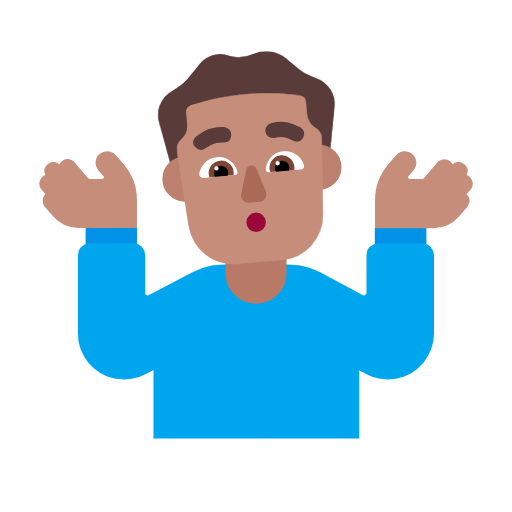 Homem Dando De Ombros: Pele Morena para Microsoft Windows 11 24H2 August 2025 Update