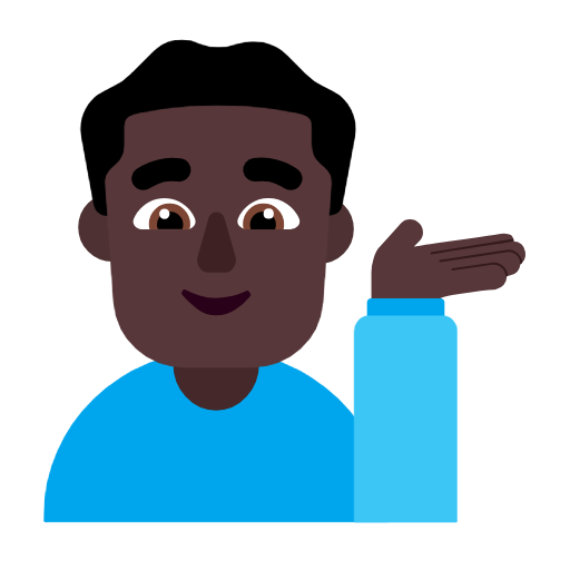 Homem Com A Palma Virada Para Cima: Pele Escura para Microsoft Windows 11 24H2 August 2025 Update