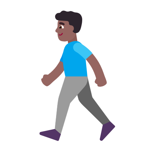 Чоловік іде: темний тон шкіри для Microsoft Windows 11 24H2 August 2025 Update