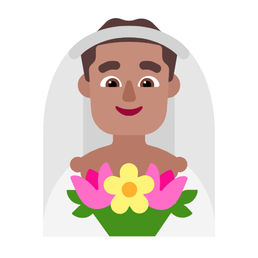 Мужчина в фате: средний тон кожи для Microsoft Windows 11 24H2 August 2025 Update