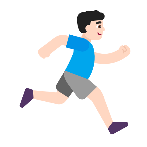 Homem correndo de frente para a direita: tom de pele claro para Microsoft Windows 11 24H2 August 2025 Update